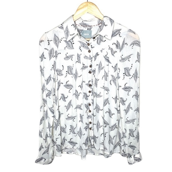 ANTHROPOLOGIE Leaf Blouse - Picture 9 of 9